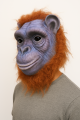 Monkey / Orangutan 3D Face Mask with Small Hair – Premium Foam Fabric Animal Mask for Halloween, Cosplay & Costume Parties. 