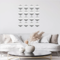 Pack Of 21 Hexagon + Diamond Shape Wall Stickers Available In 5 Different Colors | Red, Black, White, Golden And Silver | Non Mirror Hexagon Wall Stickers For Living Room Unique Design | Wall Stickers For Kitchen Waterproof | Wall Stickers For Bedroom Gir. 