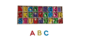 Wooden ABC Colorful Alphabets carved out Complete ABC 5 pieces for each Alphabet 1 inches. 