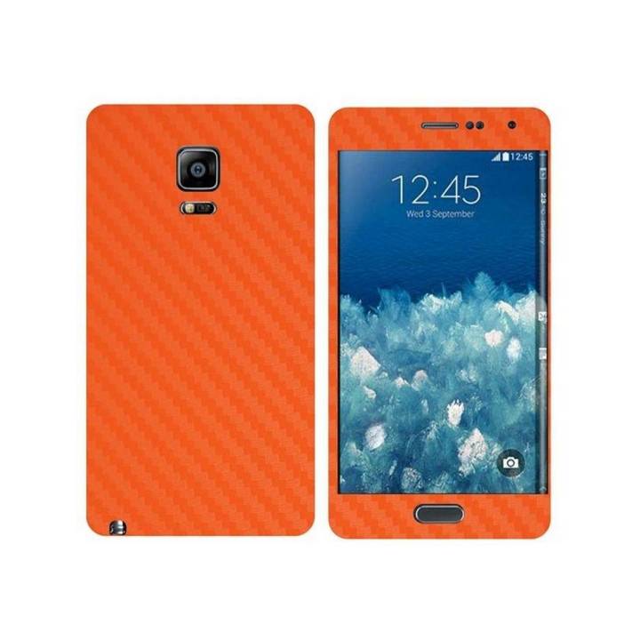 Samsung Galaxy Note Edge Orange Carbon Fiber Texture Mobile Skin