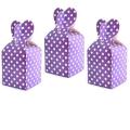 PURPLE POLKA DOT GOODY BOX PACK OF 10 PURPLE THEME PARTY FAVOR BOXES. 
