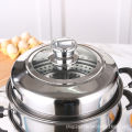 Stainless steel steamer, pot lid, timer, top bead, kitchen pot, pot, alarm, reminder, timer, baking alarm, timer. 