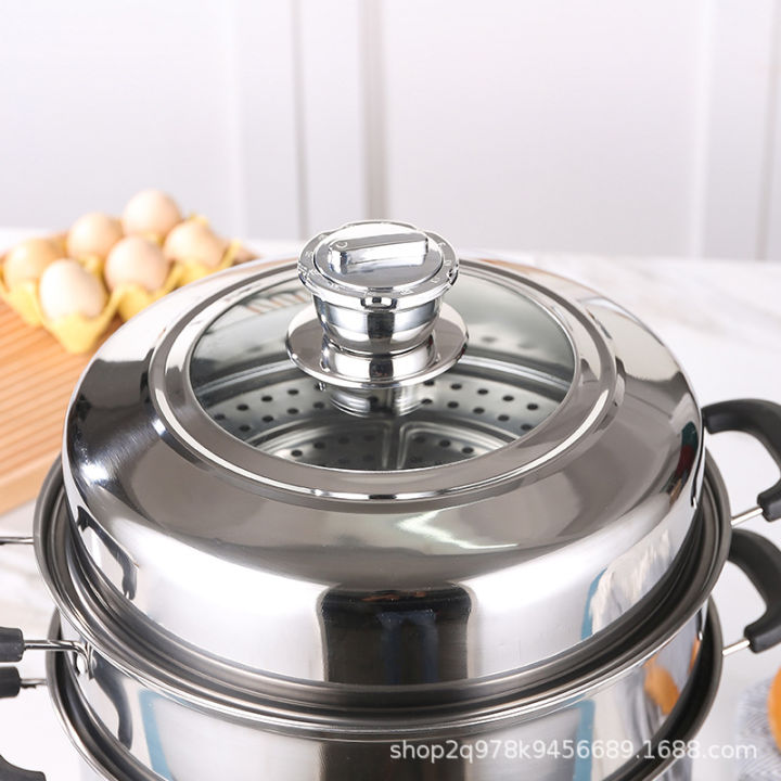 Stainless steel steamer, pot lid, timer, top bead, kitchen pot, pot, alarm, reminder, timer, baking alarm, timer