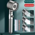 High-pressure Shower Head 3-mode Adjustable Spray with Massage Brush Filter Rain Shower Faucet Bathroom Accessories_ portable handled shower with filter and ON/OFF SWITCH. 