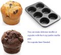 Premium Quality 6 Muffin Pan - Jumbo Cupcake Pan - Muffin Pan Nonstick - Muffin Pan 6 Cup Muffin Baking Cupcake Mold Non-Stick Muffin Tray Muffin Pans and Cupcake Maker Cupcake Baking Pan Black. 