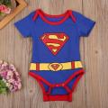 Baby Bodysuit Infant Jumpsuit Overall Short Sleeve Superman Body Suit Set Summer Cotton Baby Clothes. 