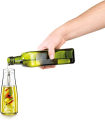 Oil Dispenser Bottle with infuser 17 oz, with no-drip Spout, made of glass. 