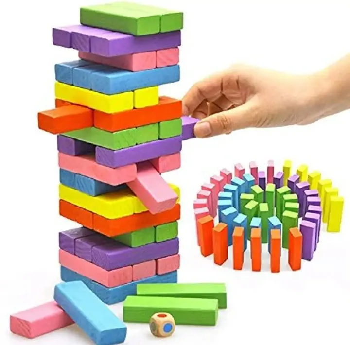 Mini%20Wooden%20Jenga%20Blocks%20Game%20Multicolor%20Toy%2054%20Pcs%208%20Inches%20With%201%20Dice%20Best%20Quality%20Blocks%20Game%20Play%20With%20Your%20Family%20And%20Friends%20-%20Image%204