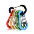 Booms Fishing CC1 6pcs Aluminum Carabiner Key Hook Clips for Outdoor Hiking, Fishing, Camping, Mountaineering. 