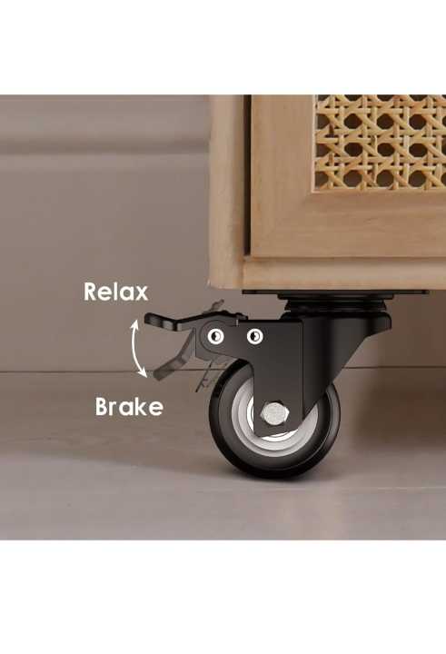Wheels For Furniture, Soft Rubber Swivel with 360 degree rotation. Caster Wheels