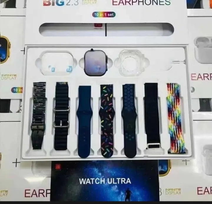 Babe%20-Smart%20Watch-%20i20%20Ultra%20Max%20SUIT%202.3-Inch%20Large%2010%20in%201%20Set%20(Smartwatch%20with%20TWS%20Earphone%20Wireless)%207%20Straps%202.3%E2%80%B3Ultra%20Smart%20Watch%2049mm-Smart%20Watch%20with%20Airpods%20Pro-Transparent%20Screen%20Guard%20Watch%20with%20Seven%20Decorated%20Straps%20Waterproof%20Men%20And%20Women%20-%20Image%204