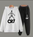 Cr7 Cristiano Ronaldo Printed Fleece Full Sleeves Pull Over Hoodie & Trouser For Men & Boys. 
