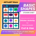 3 Stickers sheets bundle offer (Counting 1-100 stickers, Dino colors learning stickers , Shapes learning Stickers). 