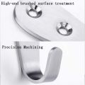 Heavy Duty J Shape Wall Hook Stainless Steel, 3mm Thickness Single Hooks Wall Mounted Coat Hooks for Hanging Bathroom Robe, Coat, Kitchen Utensil and Bag, Pack Of 2, 4, 10 Available.. 