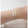 Engraved Stainless Steel Bracelet Custom Coordinate Cuffs For Men Mantra Bracelet. 