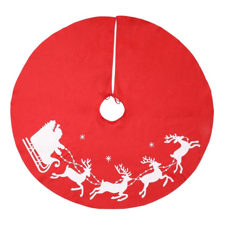 Migeet 40 Inch Christmas Tree Skirt Reusable Xmas Tree Skirt for Christmas Decorations Happy Thanksgiving Day Wedding Holiday Festivals Gift