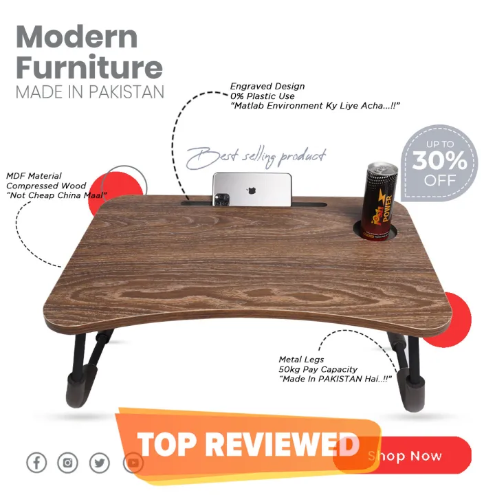 Gaming%20Laptop%20Table%20Stand%20With%20Cooling%20Fan%20Dual%20High%20Speed%20Foldable%20Dormitory%20Ergonomic%20Portable%20For%20Drawing%20Notebook%20Reading%20Food%20Breakfast%20Serving%20With%20Inbuild%20Tablet%20And%20Cup%20Holder%20Slots%20For%20Bed%20Couch%20Sofa%20Floor%20-%20Black%20Wooden%20Dark%20Brown%20Pink%20-%20Image%206
