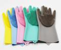 Silicone Dishes Washing Gloves Kitchen Cleaning Waterproof Cleaning Scrubber Dish Washing Sponge Rubber for Dishes. 