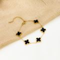 Most Demanding Four Leaf Clover Bracelets for Girls | Stainless Single Double Side Clover Bracelets for Women's Fashion. 