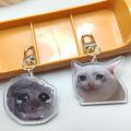 Women's Bag Pendant Cute Anime Keychain For Bags Tearful Sad Hamster Meme Sad Cat Meme Cute Things Cheap Gift For Best Friend. 