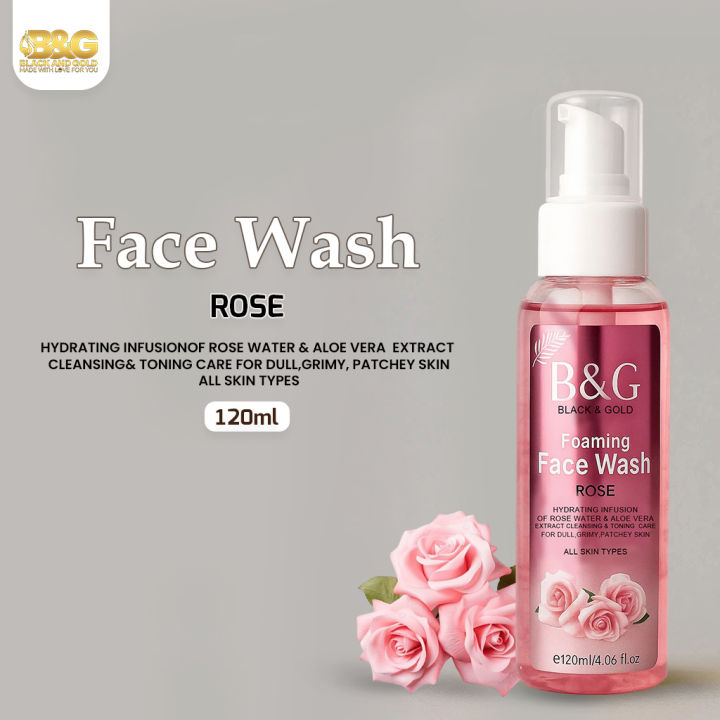 Black & Gold Rose Foaming Face Wash - Face Wash - B&G Rose Face Wash ...