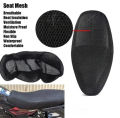 D Design Motorcycle Seat Mesh, Seat Cover Motorcycle Anti-Slip 3D Mesh Fabric Seat Cover Breathable Waterproof Motorbike Scooter Seat Covers Cushion All Season Round Universal Fitment YBR, Honda, Suzuki Etc. 