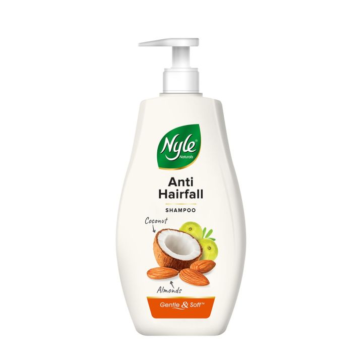 Nyle Naturals Anti-Hairfall Shampoo | For Hairfall Control | With Coconut Milk, Badam and Amla - 400ml