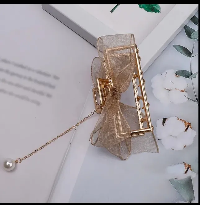 Korean%20Elegant%20Mesh%20Bow%20Hair%20Cacher%20For%20Women%20Large%20Grab%20Clips%20Hair%20Accessories%20-%20Image%206