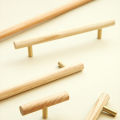 Wood Handle Cabinet Handles Kitchen Door Handle Wooden Cupboard Handles Drawer Knobs Wardrobe Handle for Furniture Hardware. 