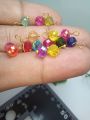 Pack of 100Pcs, Glass Loreal Faceted Beads (Mogra beads) /Earring Hanging Findings, about 5mm, DIY Art & Craft.. 
