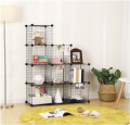 Metal Wire Cube Storage Cubes Shelves Cube Closet Organizer Stackable Storage Bins DIY Storage Grid. 