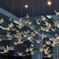 [Featured] Transparent Crystal Acrylic Bird Hummingbird Ceiling Wall Hanging Ornaments / Wedding Party Stage Background Flying Bird Decor. 