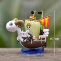 Poppies Muoe One Piece Ship Figure Luffy Model Toy Peripheral Super Cute Mini Boat Zoro Assembled Model One Piece Ship Kid Birthday Gift. 