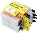 1 Go Inks Set of 4 Cartridges to replace Brother LC980 & LC1100 Compatible/non-OEM for Brother DCP & MFC Printers (4 Inks), Black, Cyan, Magenta, Yellow (Packing May Vary). 