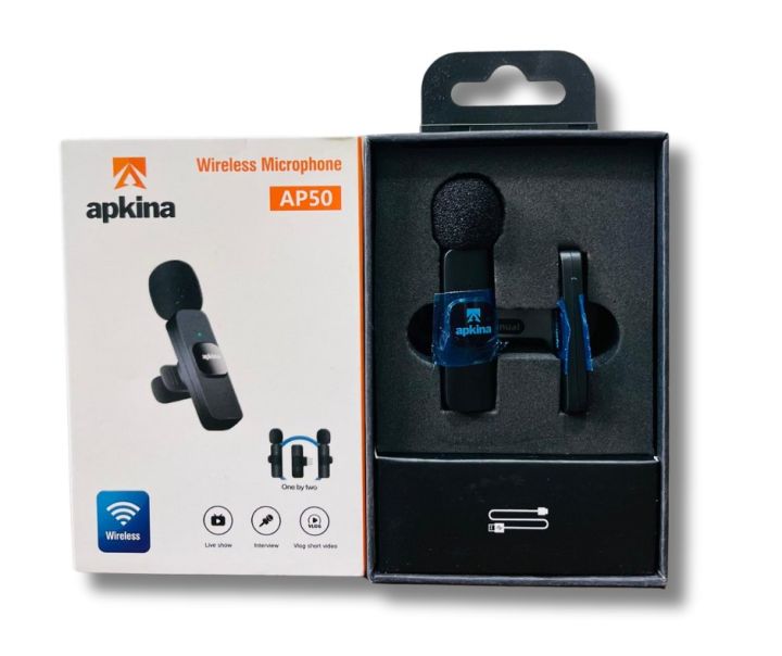 Apkina%20AP50%20Wireless%20Microphone%20for%20clear%20audio%20transmission.%20Single%20Wireless%20Mic%20For%20Vloggers,%20Content%20Creators,%20Tiktokers,%20Youtubers,%20Podcast.%20-%20Image%205