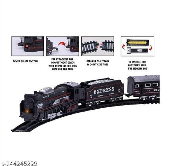 Classic Battery Operated Black Train Toy For Kids