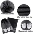 Pack of 12 - Travel Shoes Storage bag with clear window non-woven with PVC Bag. 