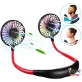 Wearable Shoulder Fan - Fans 3 Speed Adjustable Rechargeable Hands-free Cooling Wearable Portable Sports Mini Neck Fan Hands Free Sport Hanging Neck Fan Random colour. 