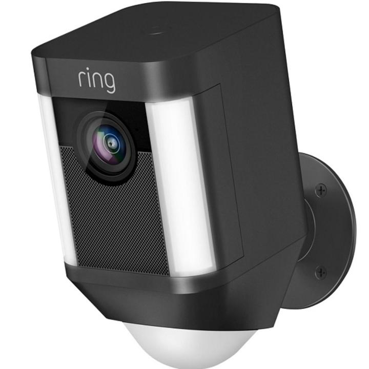 Ring Security Camera Spotlight Outdoor Battery Powered Black