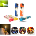 LED Light And Lighter with LED White LED Outdoor Light Hand Light ColorfulGas Lighter Electronic Refillable Candle Lighter. 