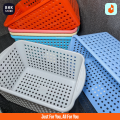 Super Premium Quality Plastic Storage Basket - Multipurpose Portable Organizer Bins with Handles For Kitchen, Bathroom, Bedroom - Large Storage Space - Sturdy Material Hard To Break - Colorful Toys Storage Basket For Kids with Wide Opening Hollow Design. 