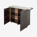 Iron Stand with four equal Storage sections with locks. 