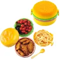Lunch Box Kids Tiffin Box For School Burger Shaped Meal-it Box Large Lunch Box with Portions. 