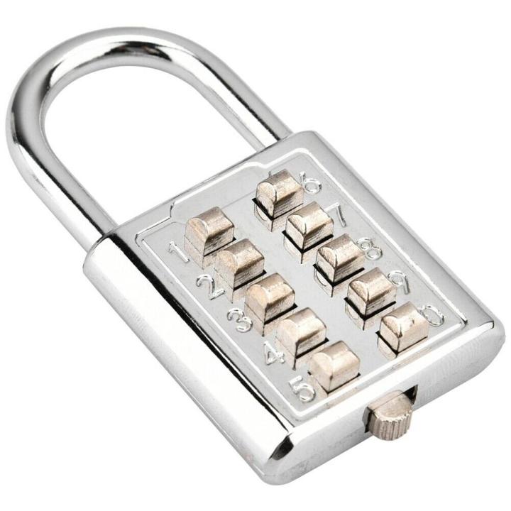 8 Digit Push Button Combination Padlock for gym school locker suitcase Travel bags security Number code Lock