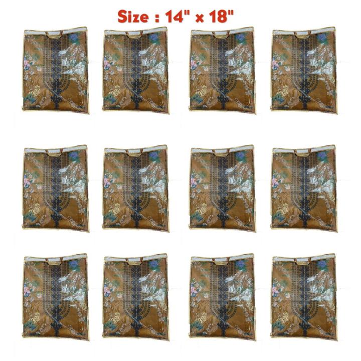 Pack of 12 | 6 Dress bags 14 by 18 Inches / Cloth Storage Bag / Wardrobe Organizer / Garments bag / Suit Clothing Protector / Zipper Bag / Clothes Cover Case / Wardrobe Organisers