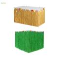 Artifical Grass Table Skirt Hawaiian Table Skirt Decor Lightweight Tropical Luau Party Decoration for Photo Props Camping Summer Theme Party. 
