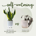 Self-absorbent Plant Pot High-transparent Base Double-layered Cotton Rope Absorbing Pot. 