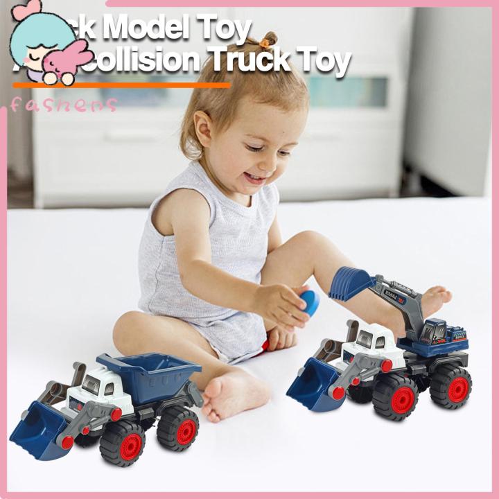 Excavator Model Toy Flexible Arm Excavator/dump Truck Toy Moveable Construction Vehicle for Kids Beach Sand Toy Birthday Gift for Boys Truck Model Toy