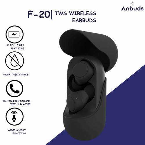 Anbuds F-20  - Bluetooth Earphone - Wireless Earbuds - High Quality Earpods - Earbuds with Touch Control - Airbuds - TWS Earbuds