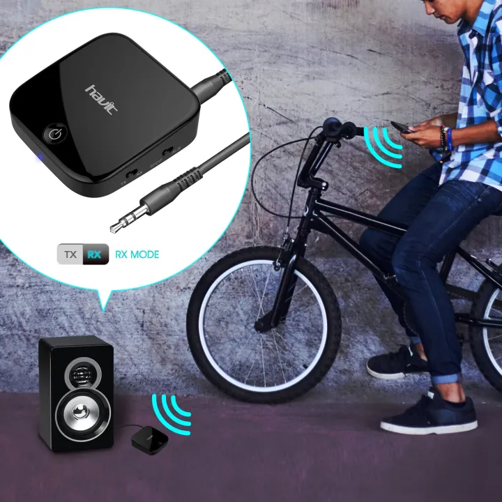 HAVIT%202%20in%201%20V4.1%20HAVIT%20Bluetooth%20Transmitter%20and%20Receiver%20(aptX%20Low%20Latency),%2015h%20Playtime,%203.5mm%20AUX%20+%20SPDIF%20Toslink%20Output,%20Wireless%20Stereo%20Adapter,%20for%20TV,%20DVD,%20MP3,%20speakers,%20Home%20Car%20Stereo%20and%20More%20(BT021)%20ORIGINAL%20UK%20ZONE%20STOCK%20-%20Image%206